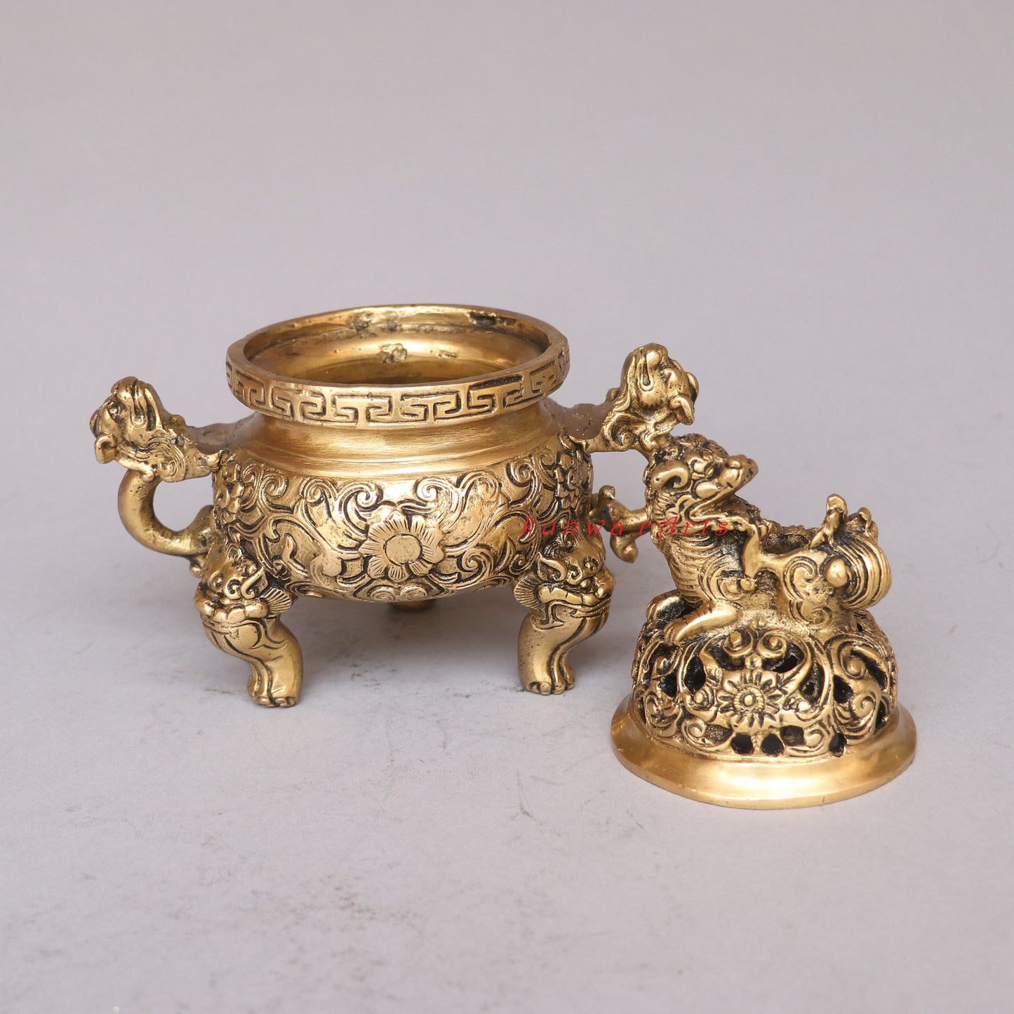 Bhunes Brass Decorative Dragons Incense Burner