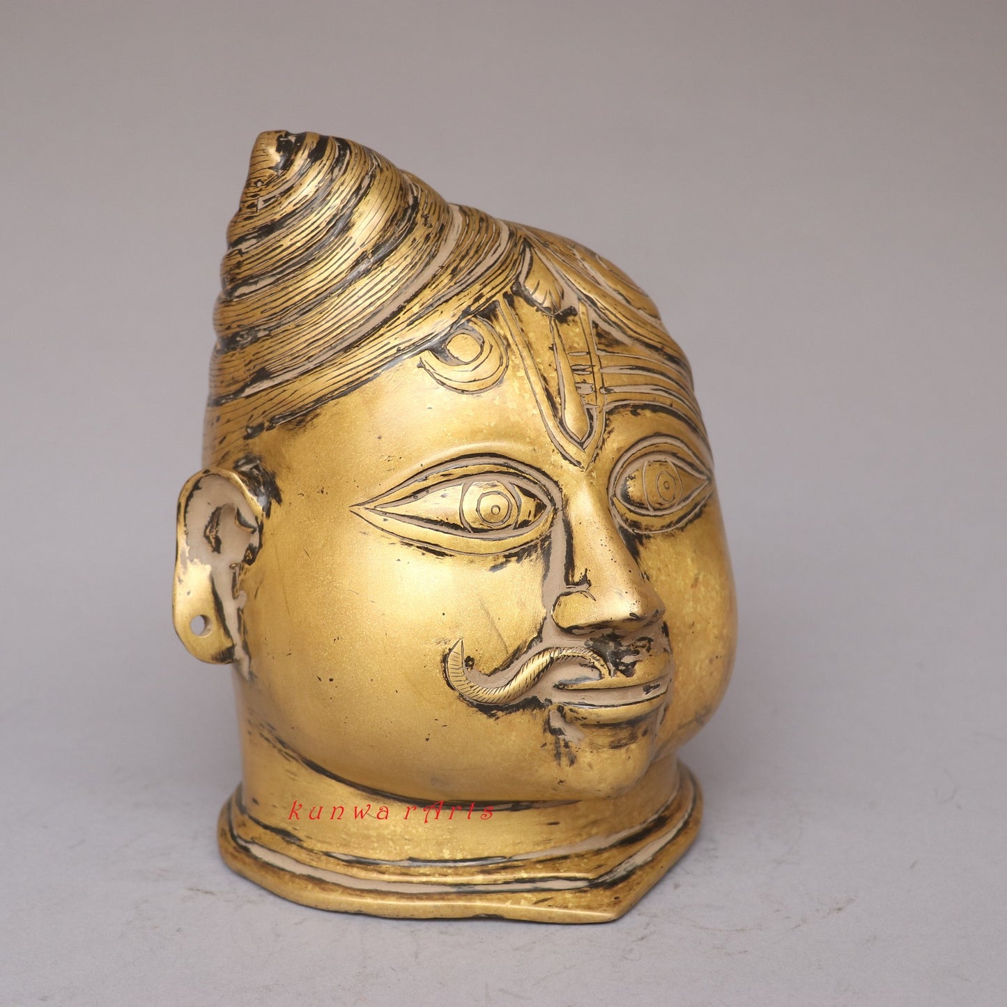 Divine Fusion of Shiva and Parvati Ardhanarisavara Head
