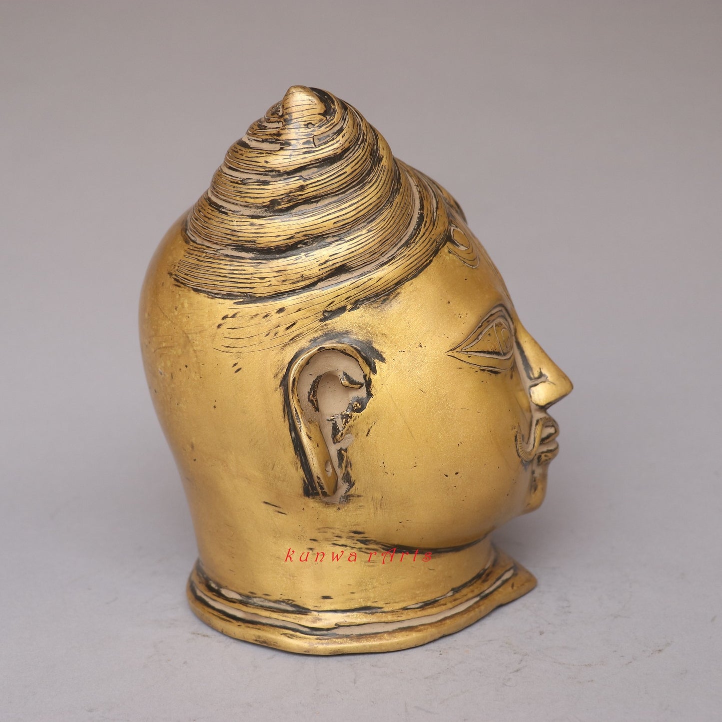 Divine Fusion of Shiva and Parvati Ardhanarisavara Head