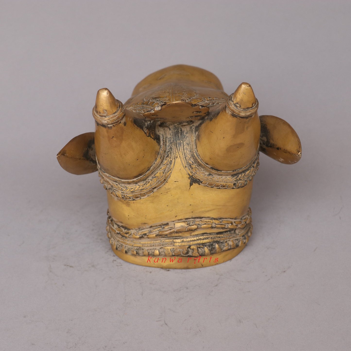 Décor Brass Bull Mask Wall Hanging Accent