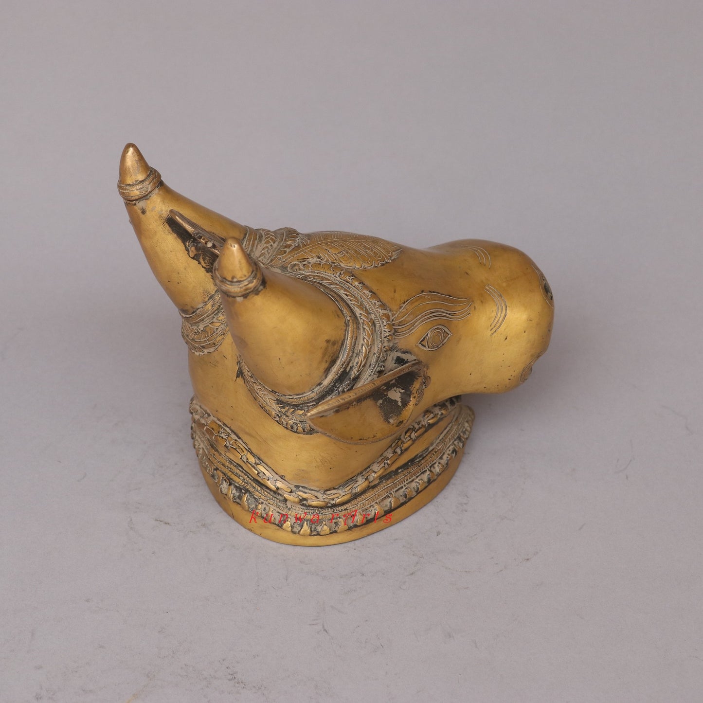 Décor Brass Bull Mask Wall Hanging Accent
