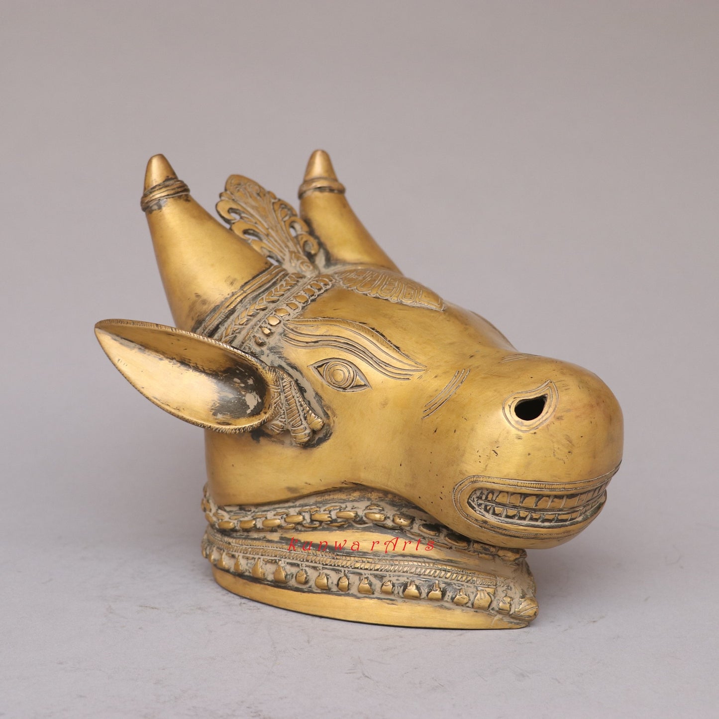 Décor Brass Bull Mask Wall Hanging Accent