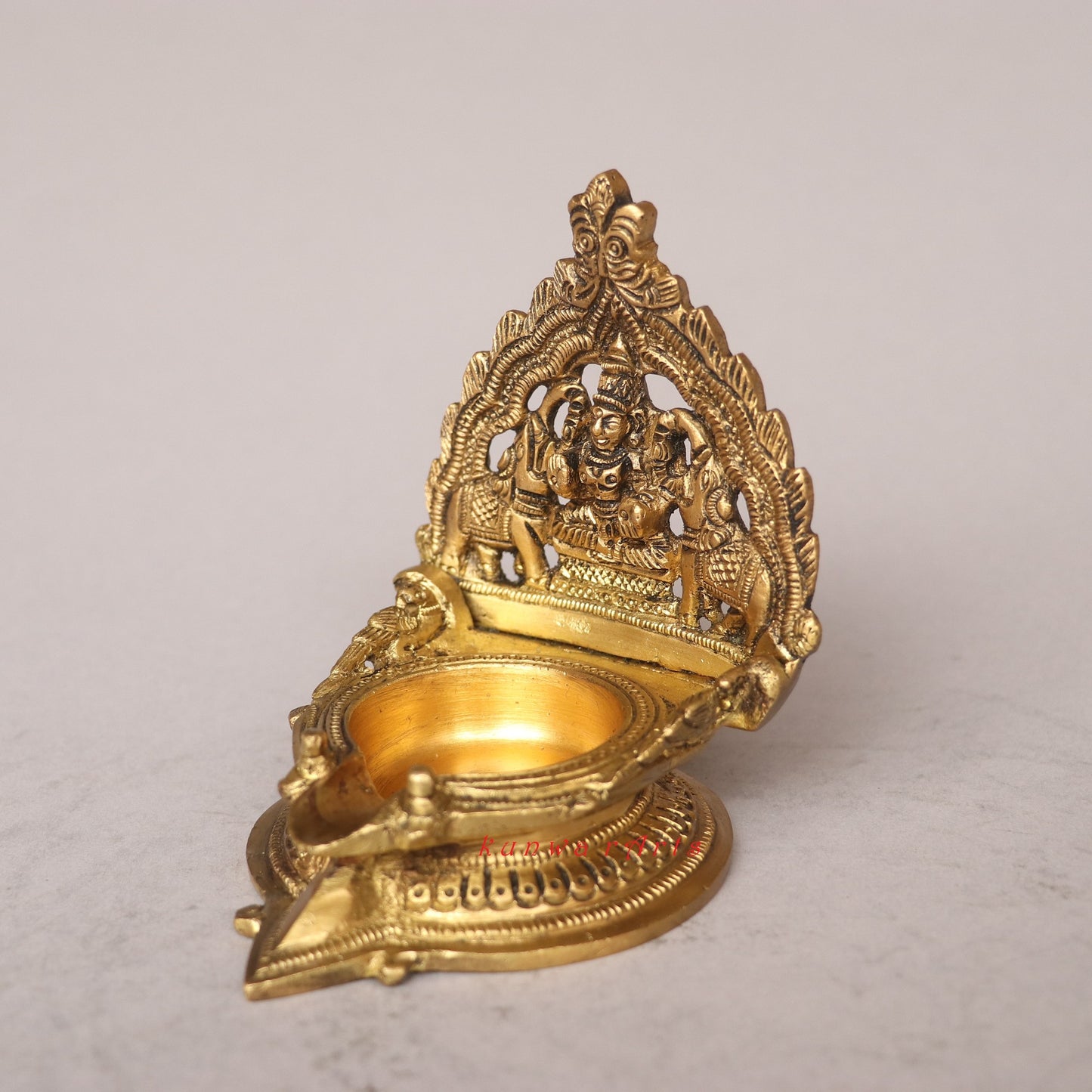 Lakshmi Oil Lamp Brass Décor Diya Figurine