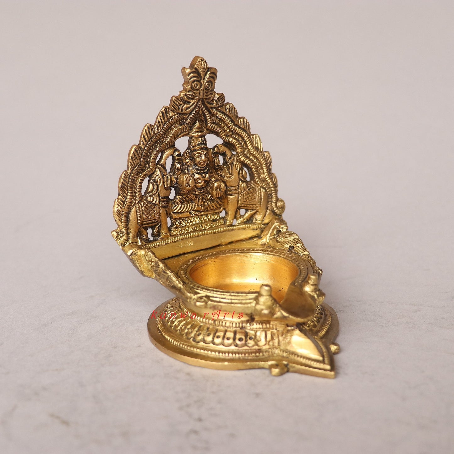 Lakshmi Oil Lamp Brass Décor Diya Figurine