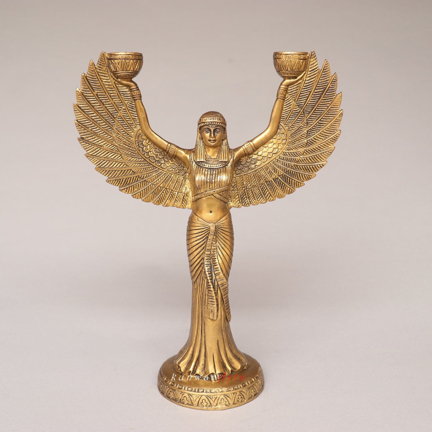 Brass Egyptian Candle Stand