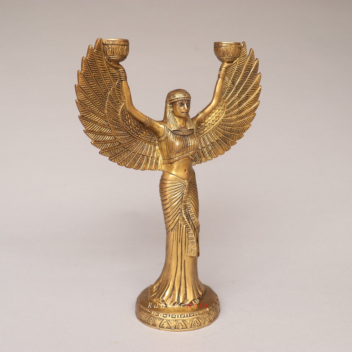 Brass Egyptian Candle Stand