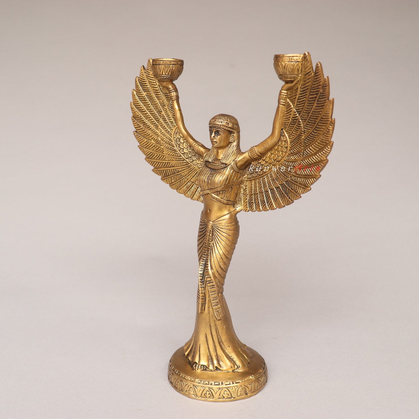 Brass Egyptian Candle Stand