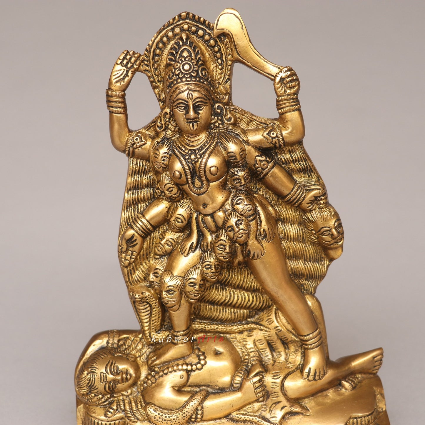 Brass Goddess Kali Idol