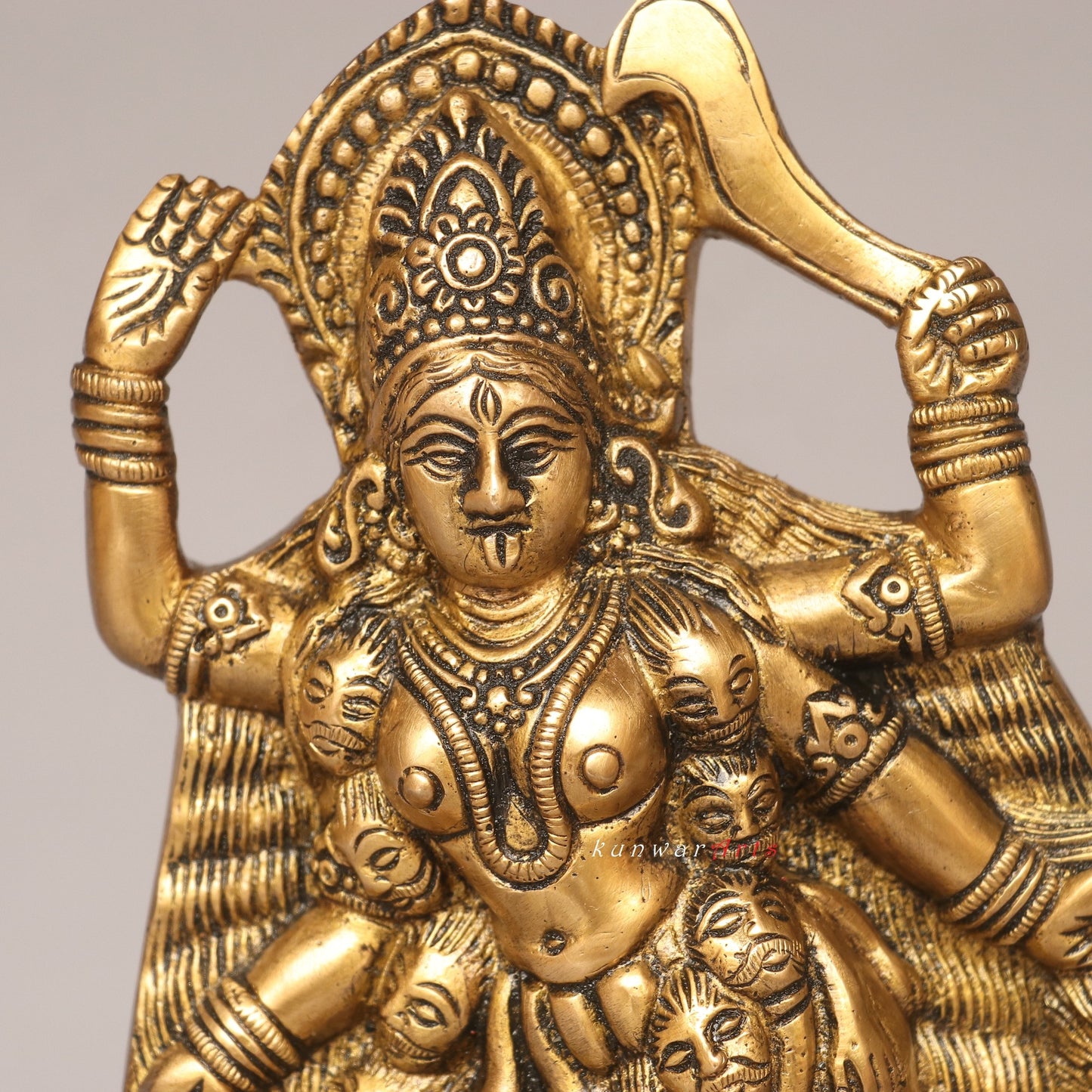 Brass Goddess Kali Idol