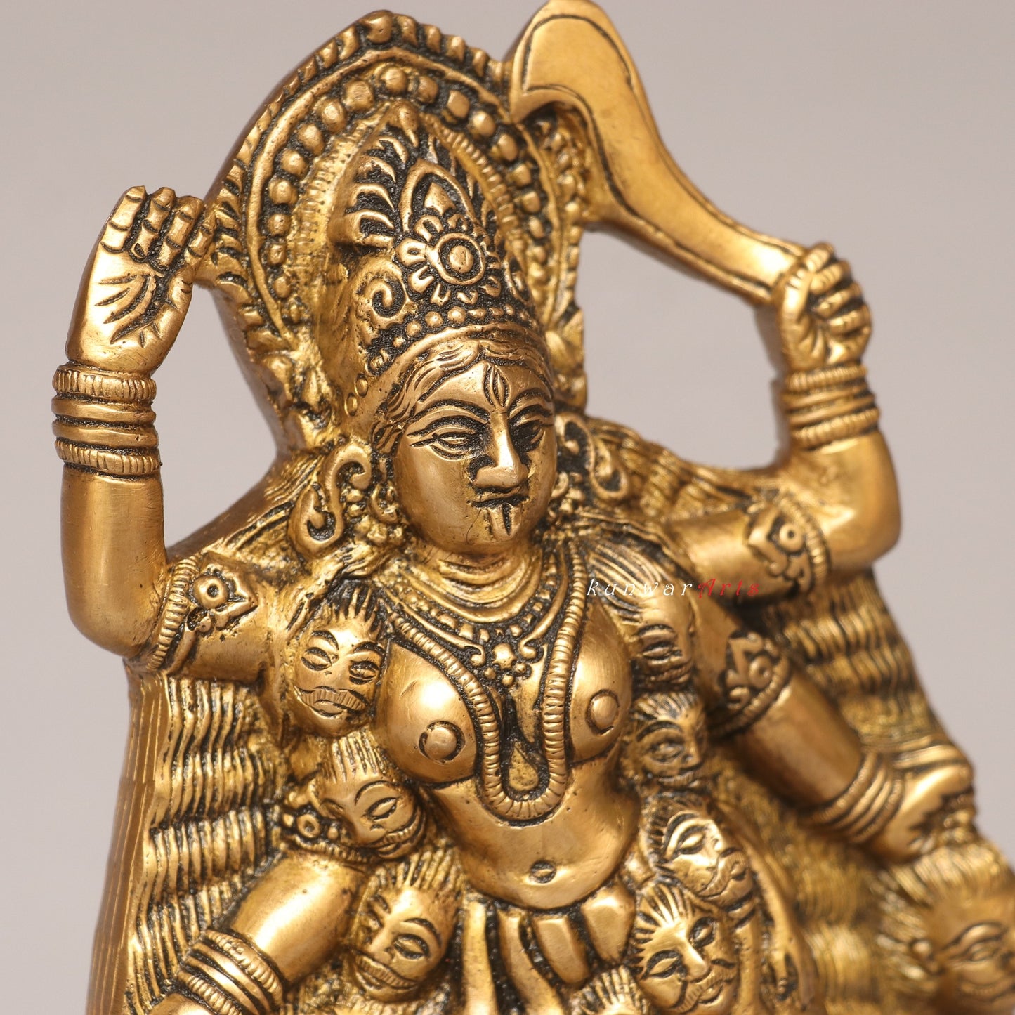 Brass Goddess Kali Idol