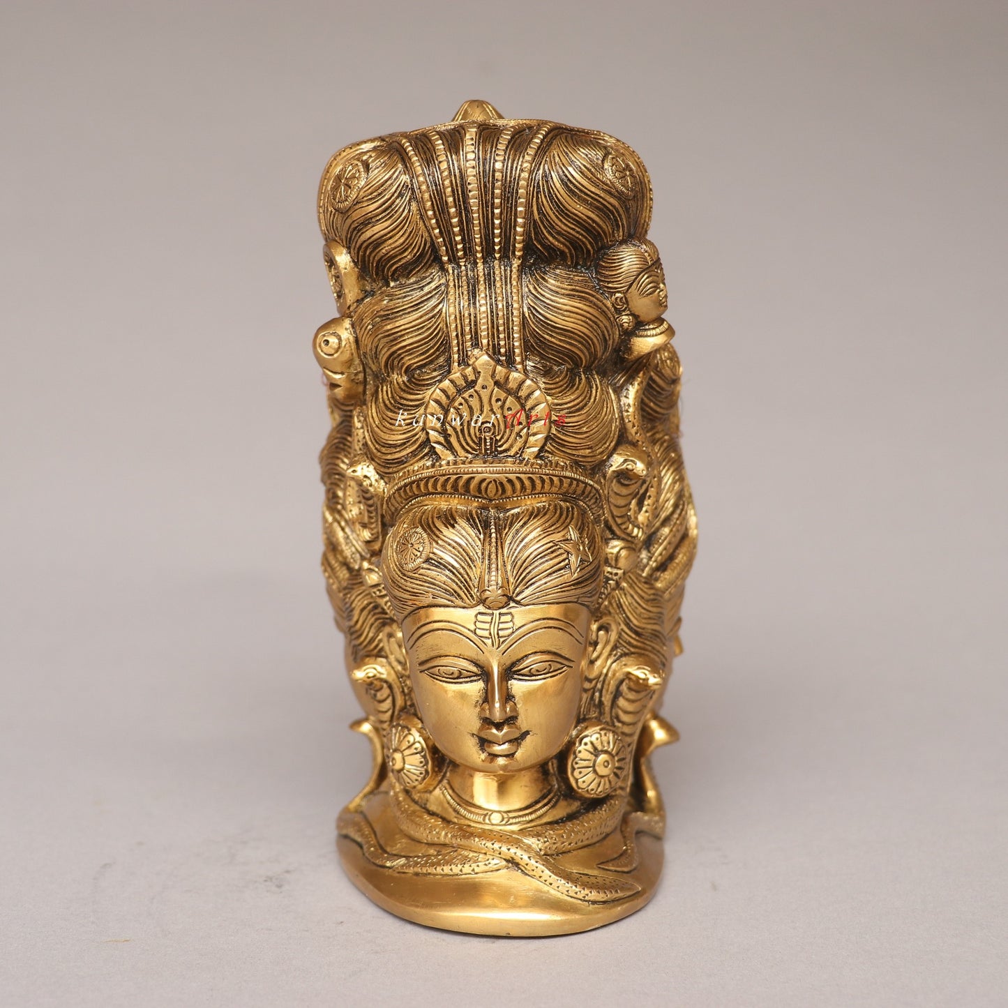Divine Fusion of Shiva and Parvati 3 Faces Behind Parvati