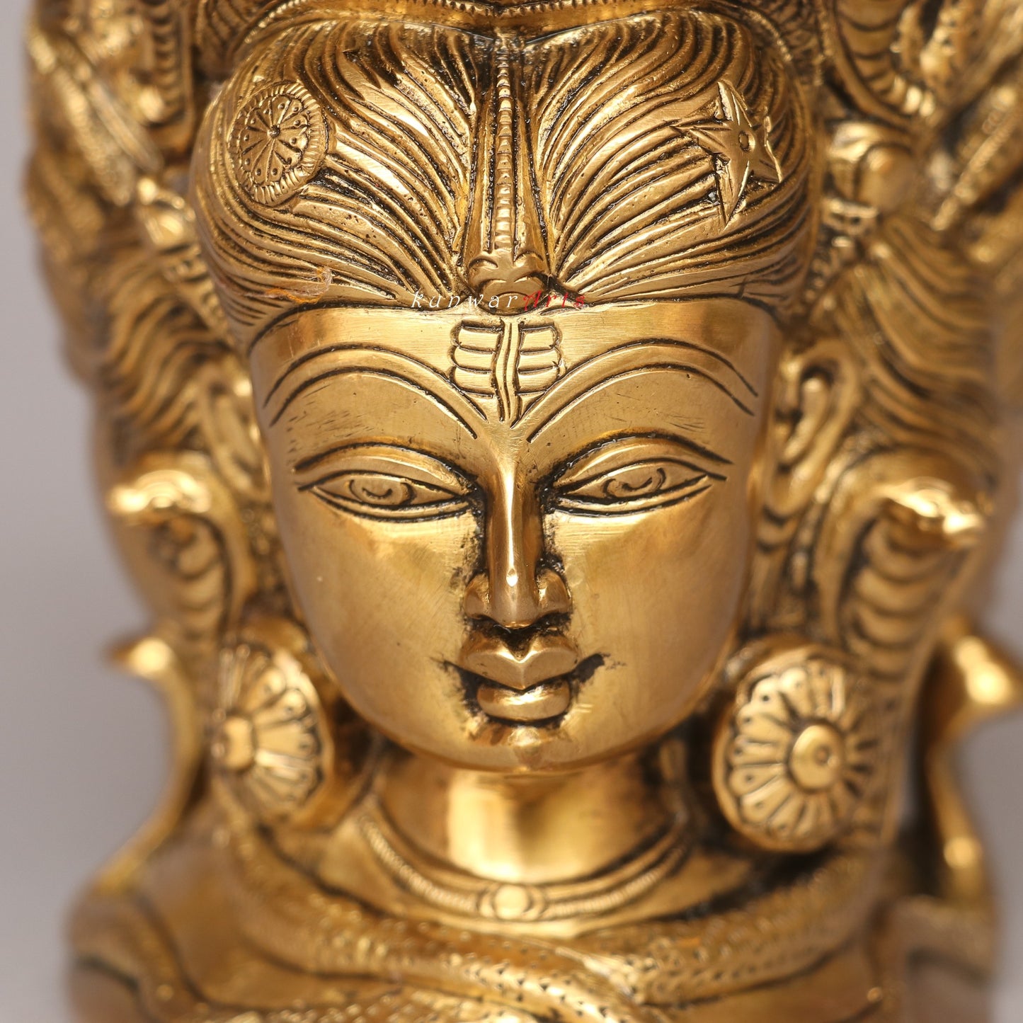 Divine Fusion of Shiva and Parvati 3 Faces Behind Parvati