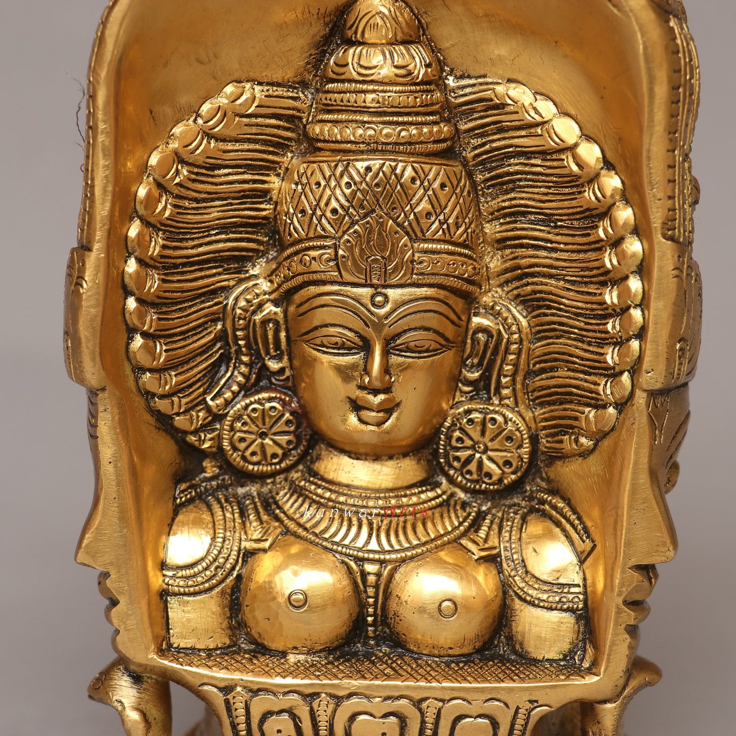 Divine Fusion of Shiva and Parvati 3 Faces Behind Parvati
