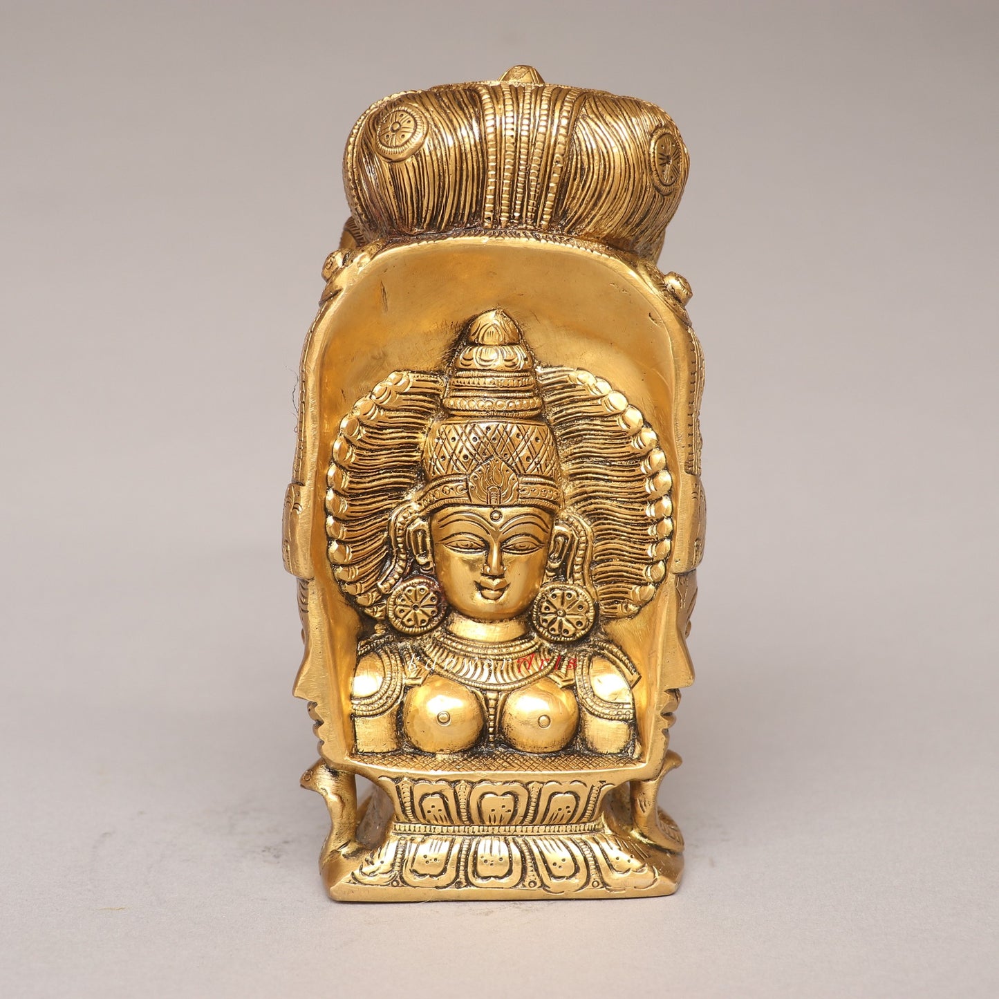 Divine Fusion of Shiva and Parvati 3 Faces Behind Parvati