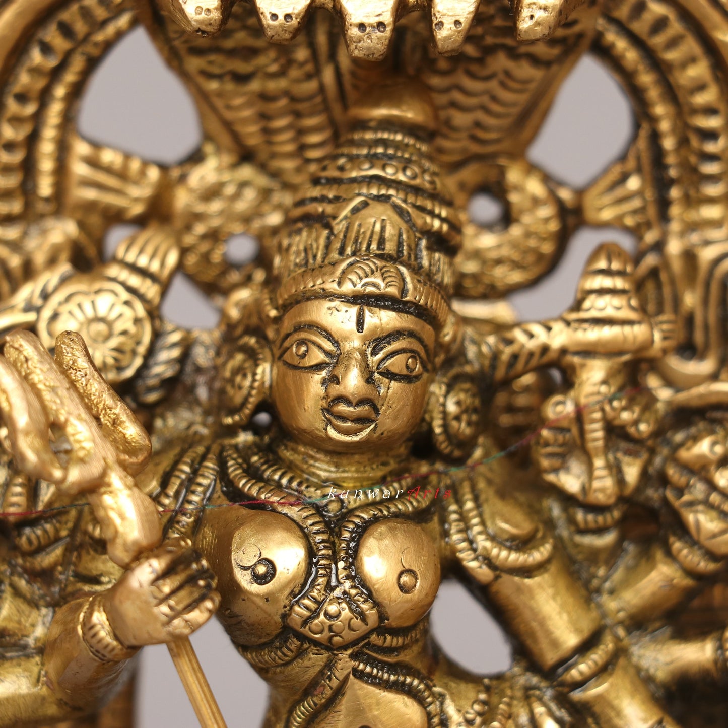 Brass Goddess Durga (Mahisasur Mardini) Idol