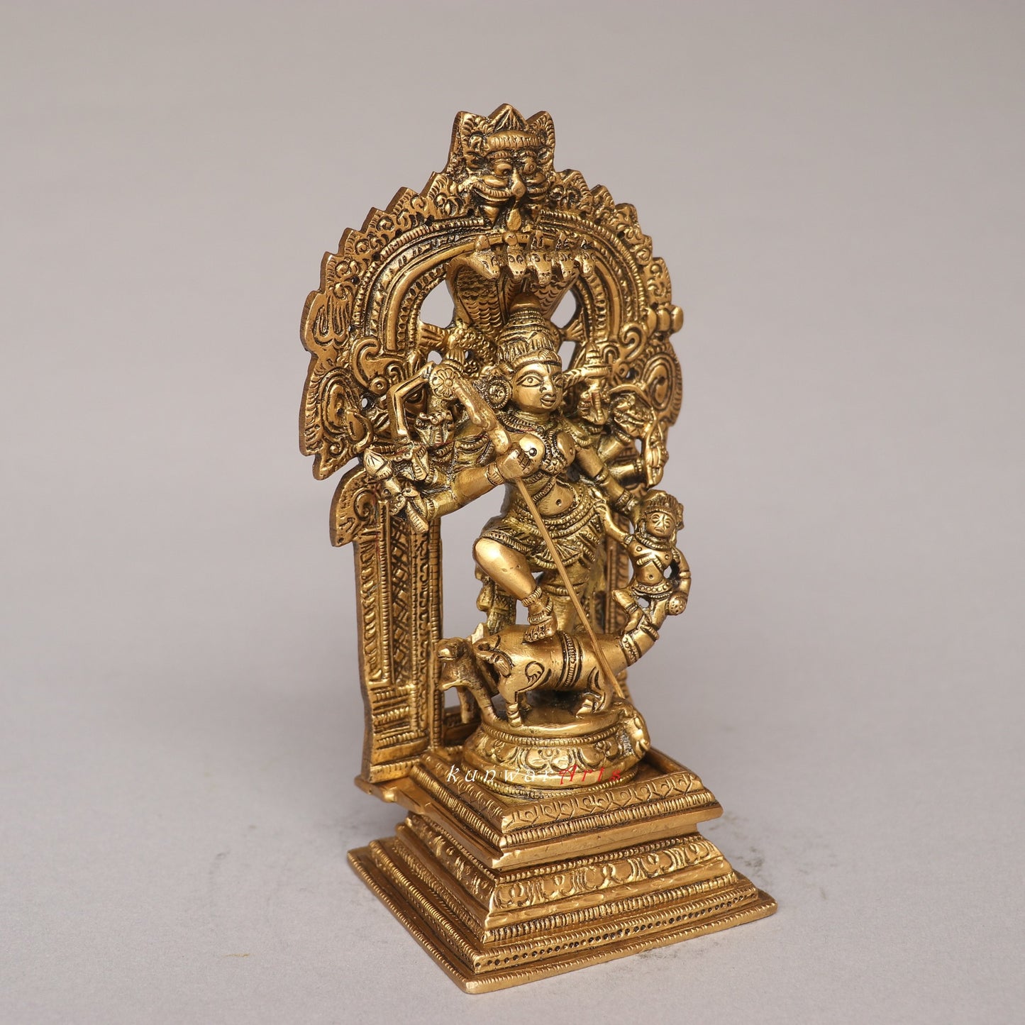 Brass Goddess Durga (Mahisasur Mardini) Idol