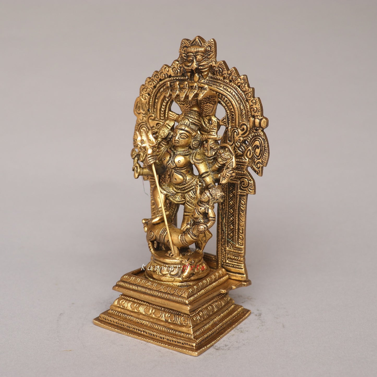 Brass Goddess Durga (Mahisasur Mardini) Idol