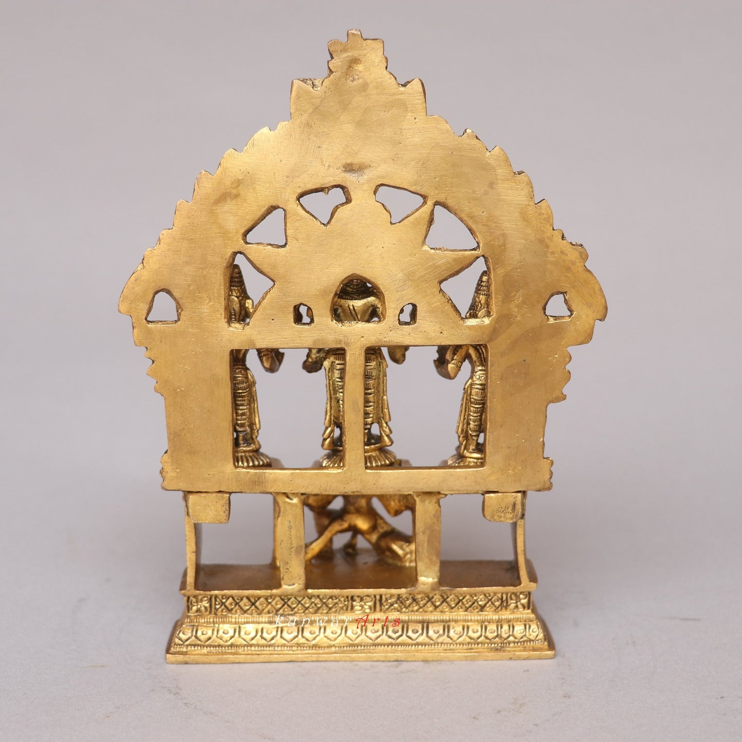 Brass Vishnu Lakshmi Idol with Prabhavali