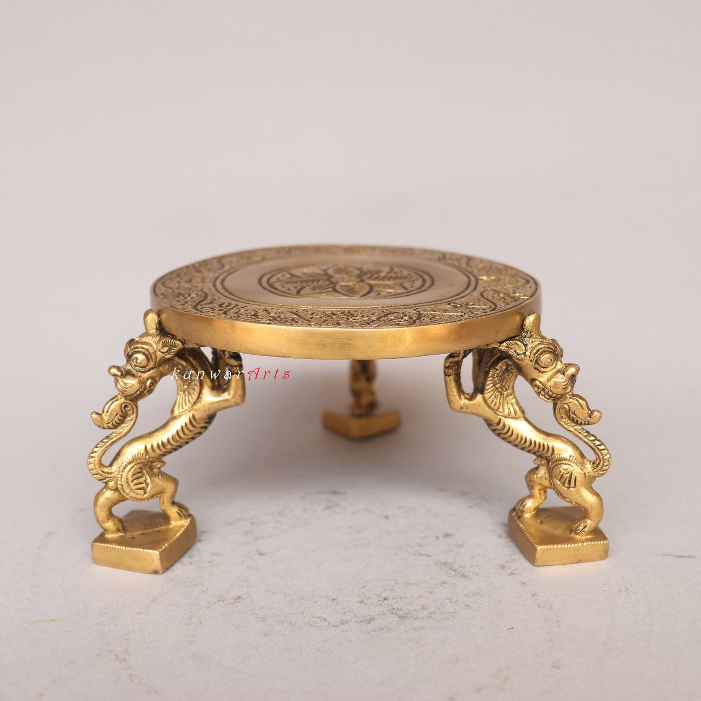 Brass Decorative Carving Chowki Stand