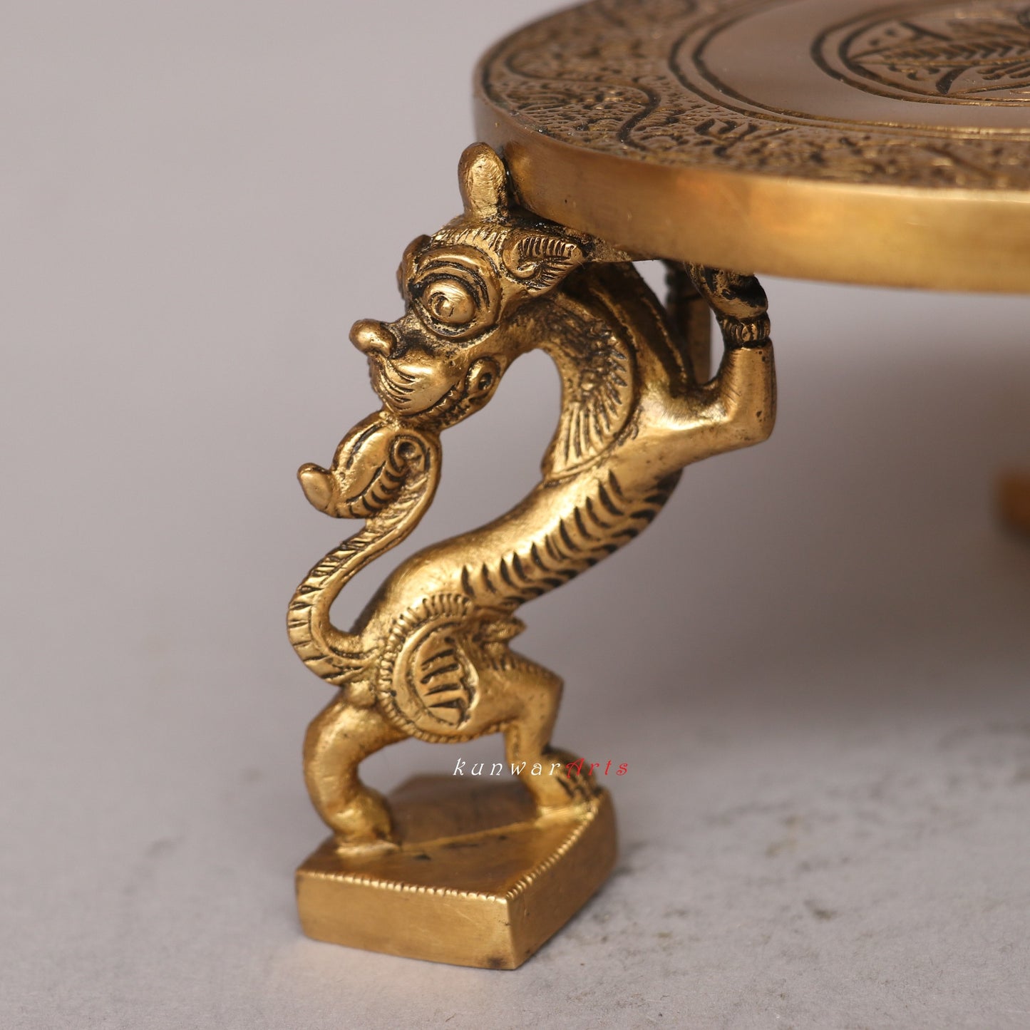 Brass Decorative Carving Chowki Stand