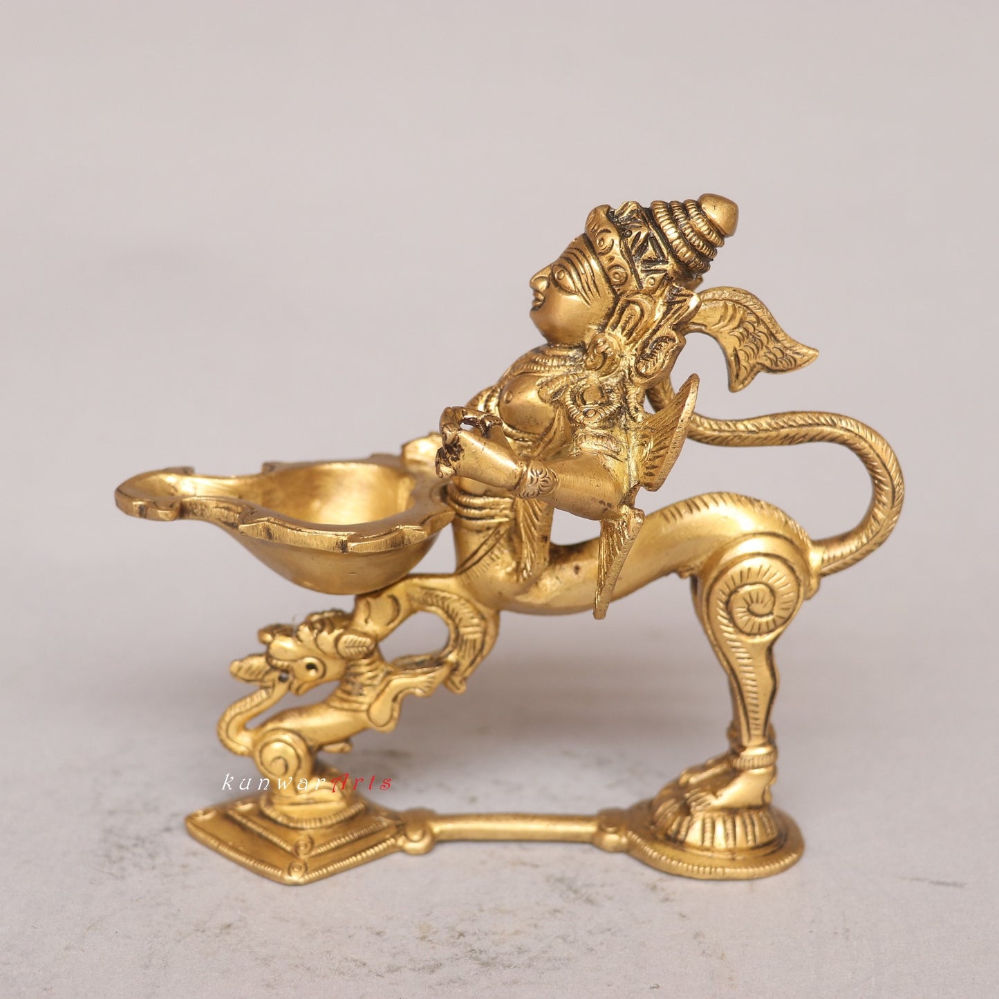 Brass Garuda Oil Lamp Tradition of Lighting