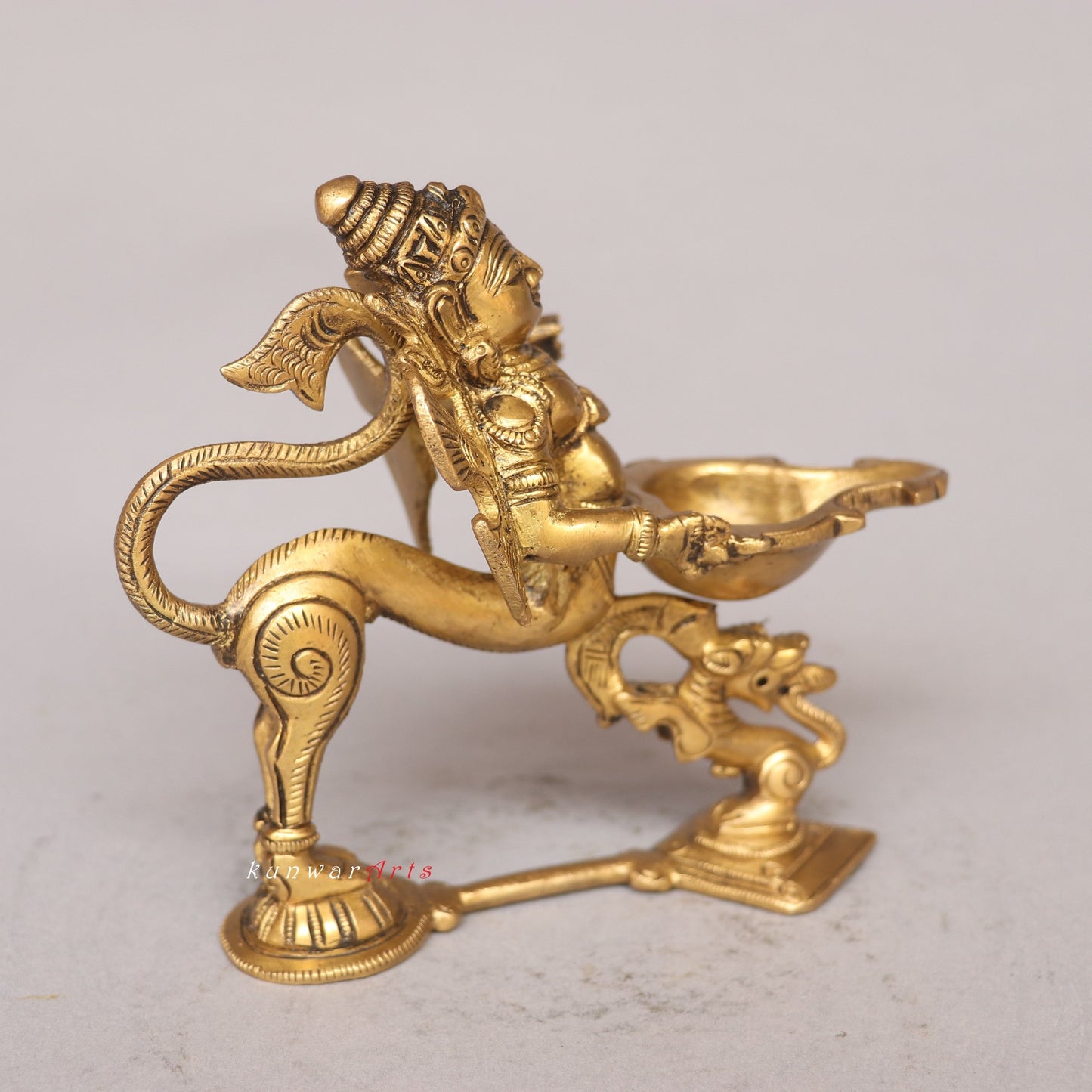 Brass Garuda Oil Lamp Tradition of Lighting