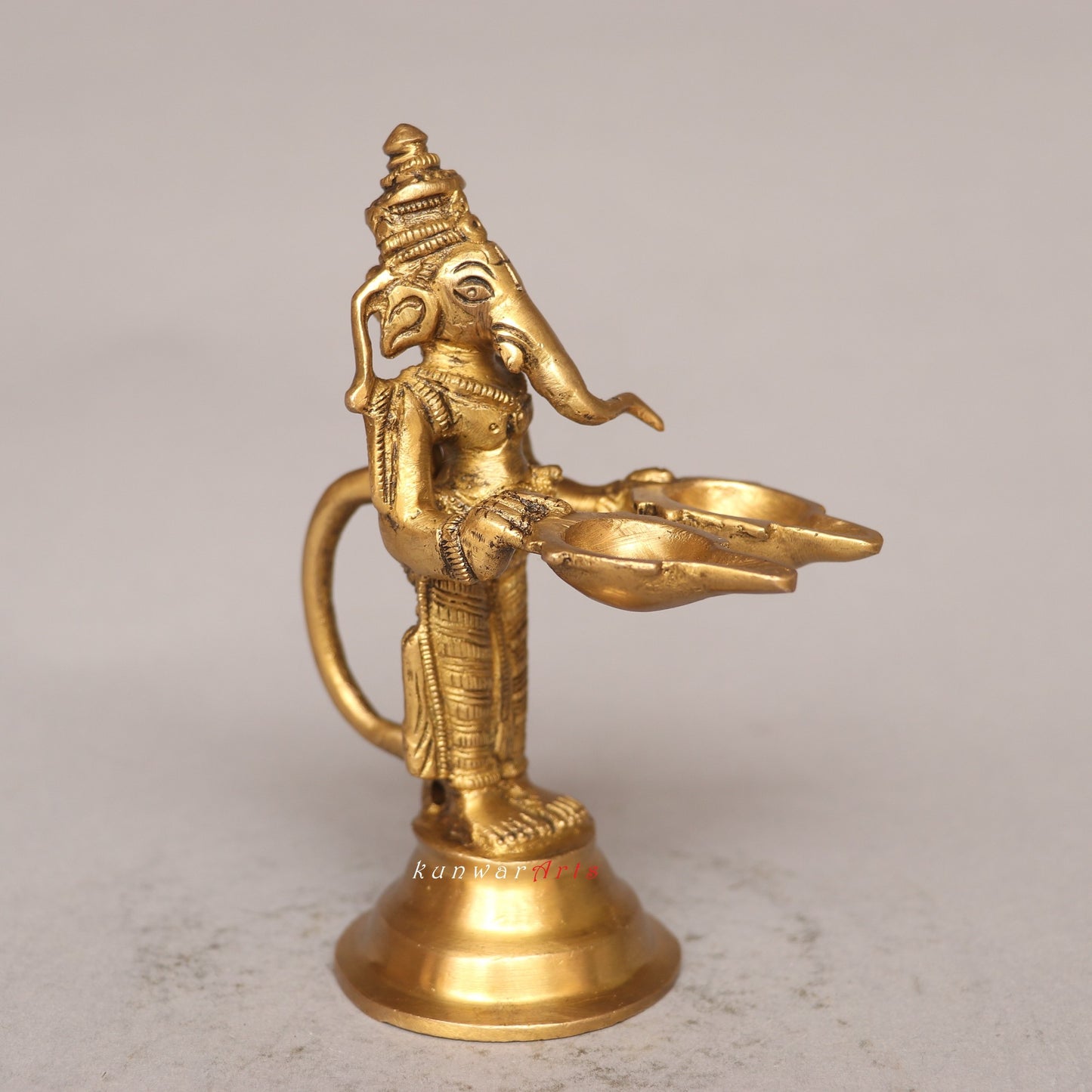 Brass Ganesha Oil Lamp Tradition of Lighting