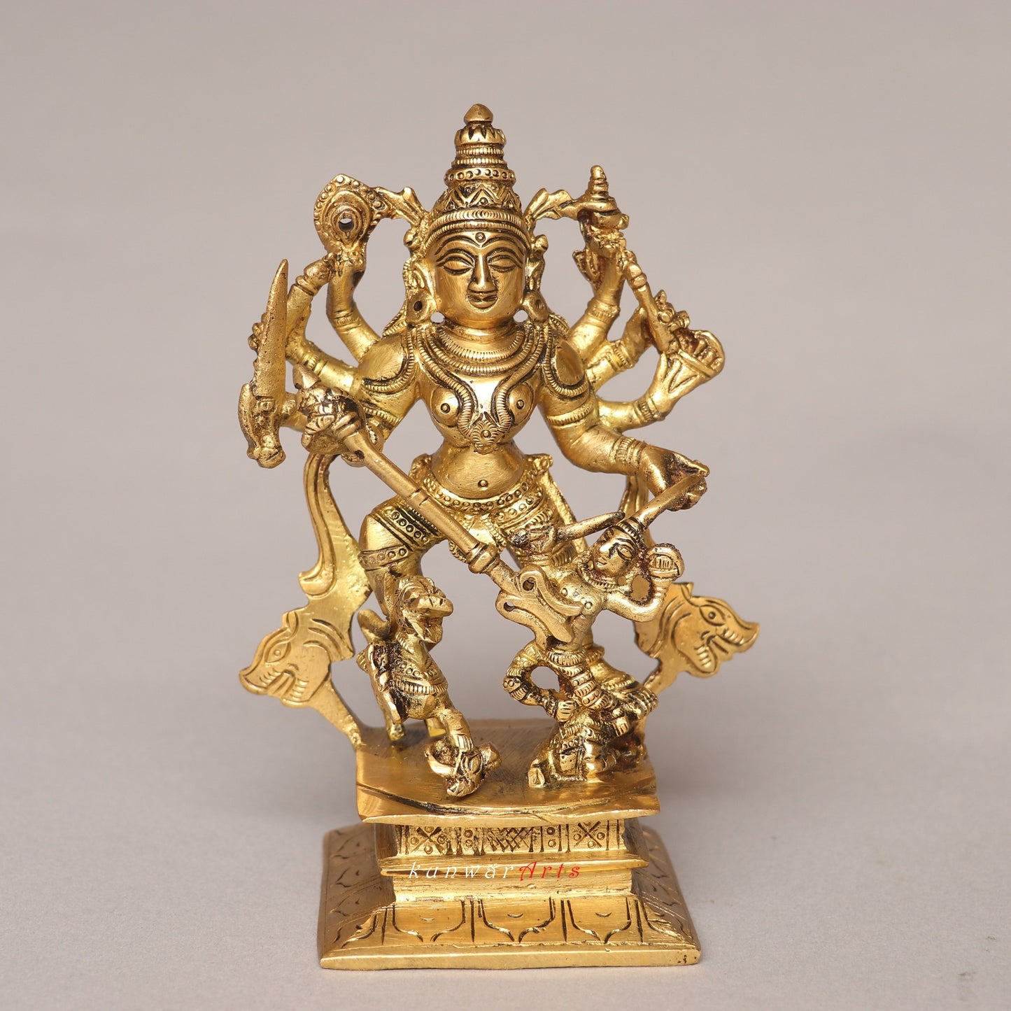Brass Goddess Durga Idol