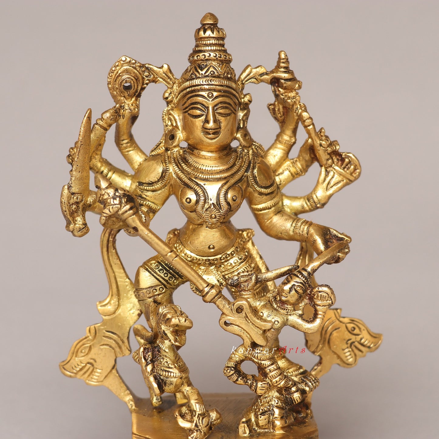 Brass Goddess Durga Idol