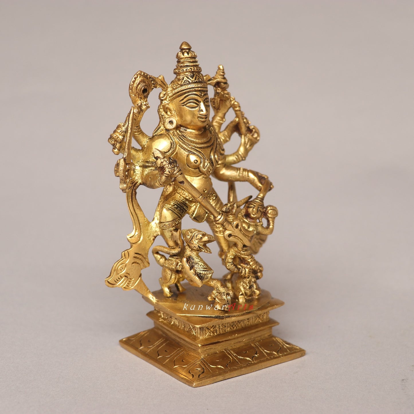 Brass Goddess Durga Idol