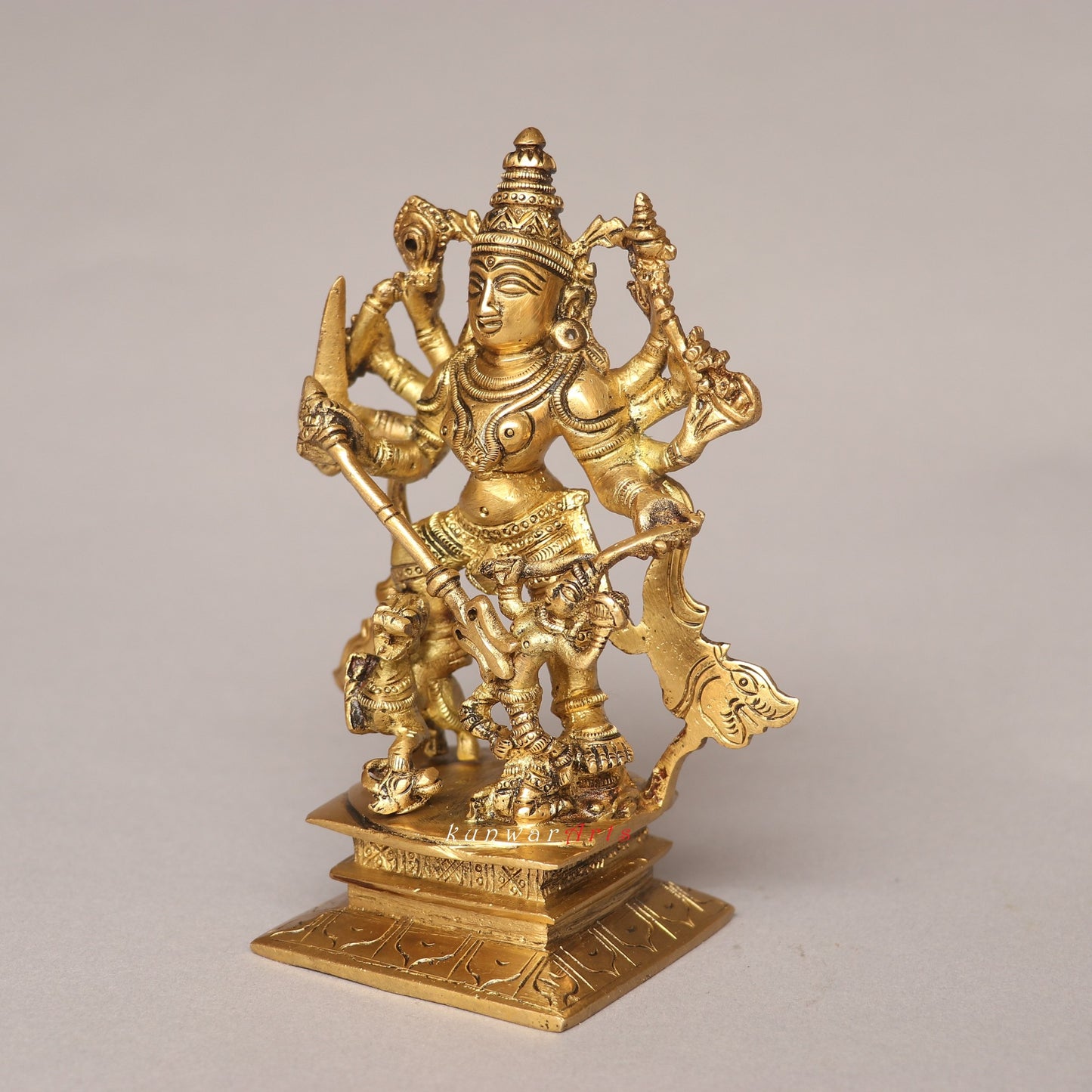 Brass Goddess Durga Idol