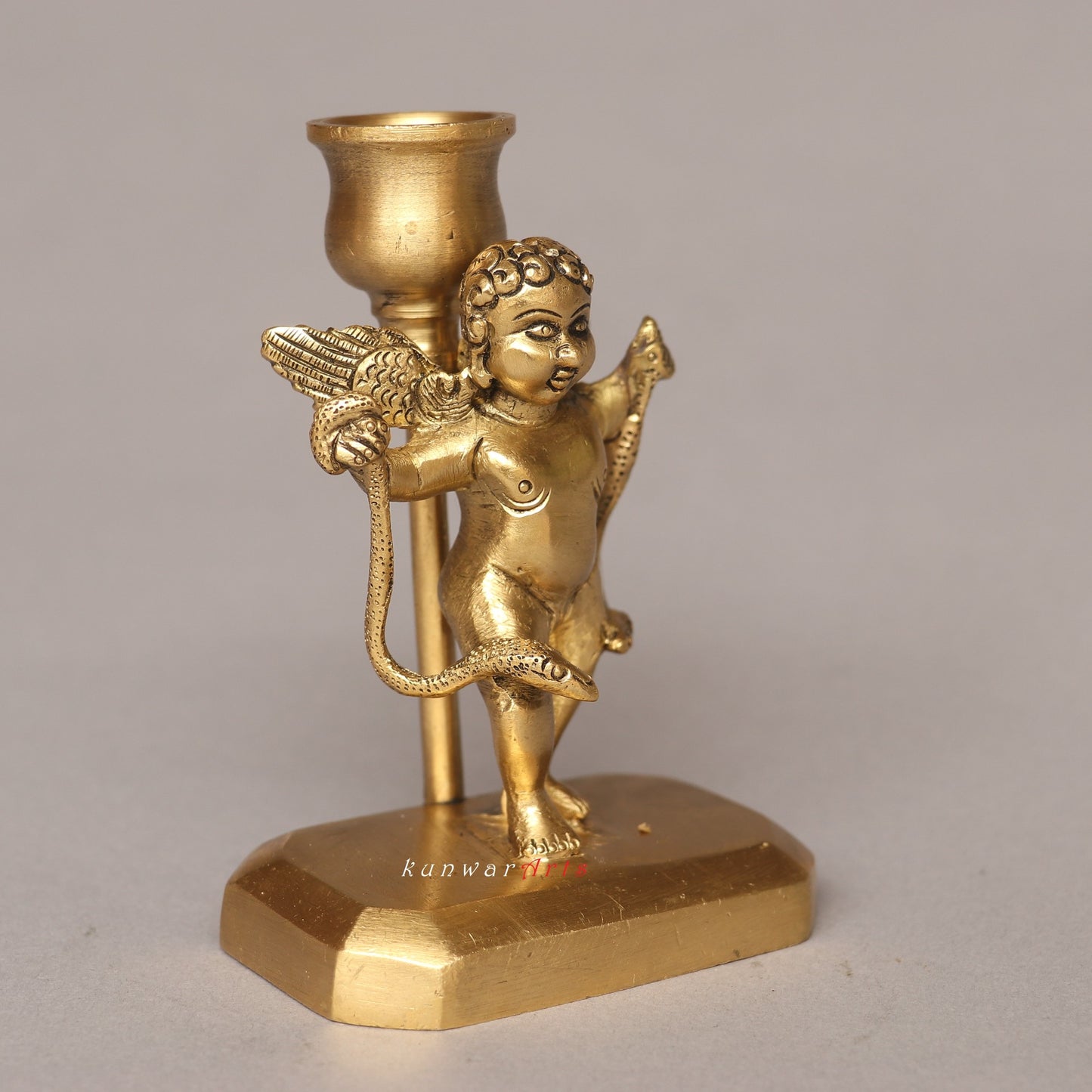 Brass Flying Angel Tealight Candle Holder
