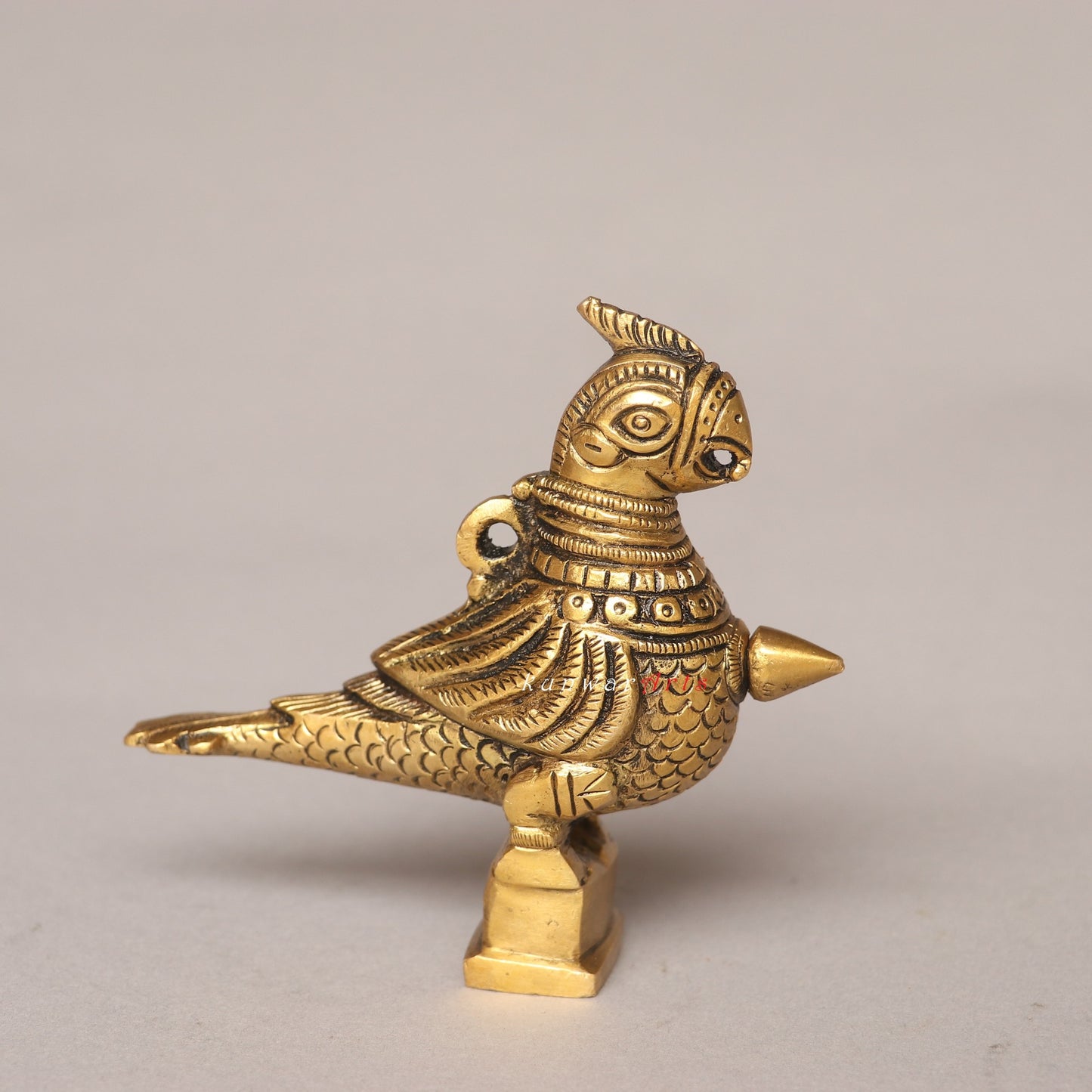 Brass Parrot Surmendani Bird Figurine