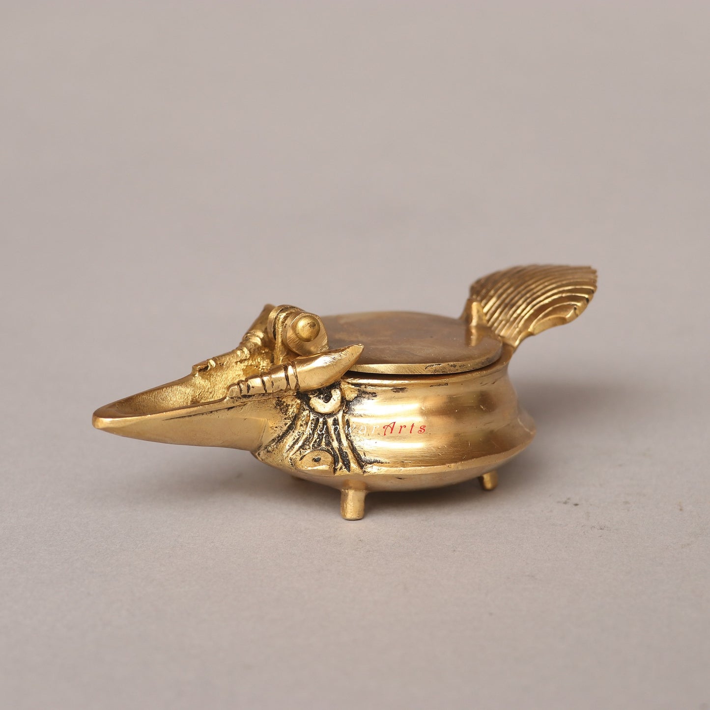 Brass Conch Oil Lamp Decorative Figurine