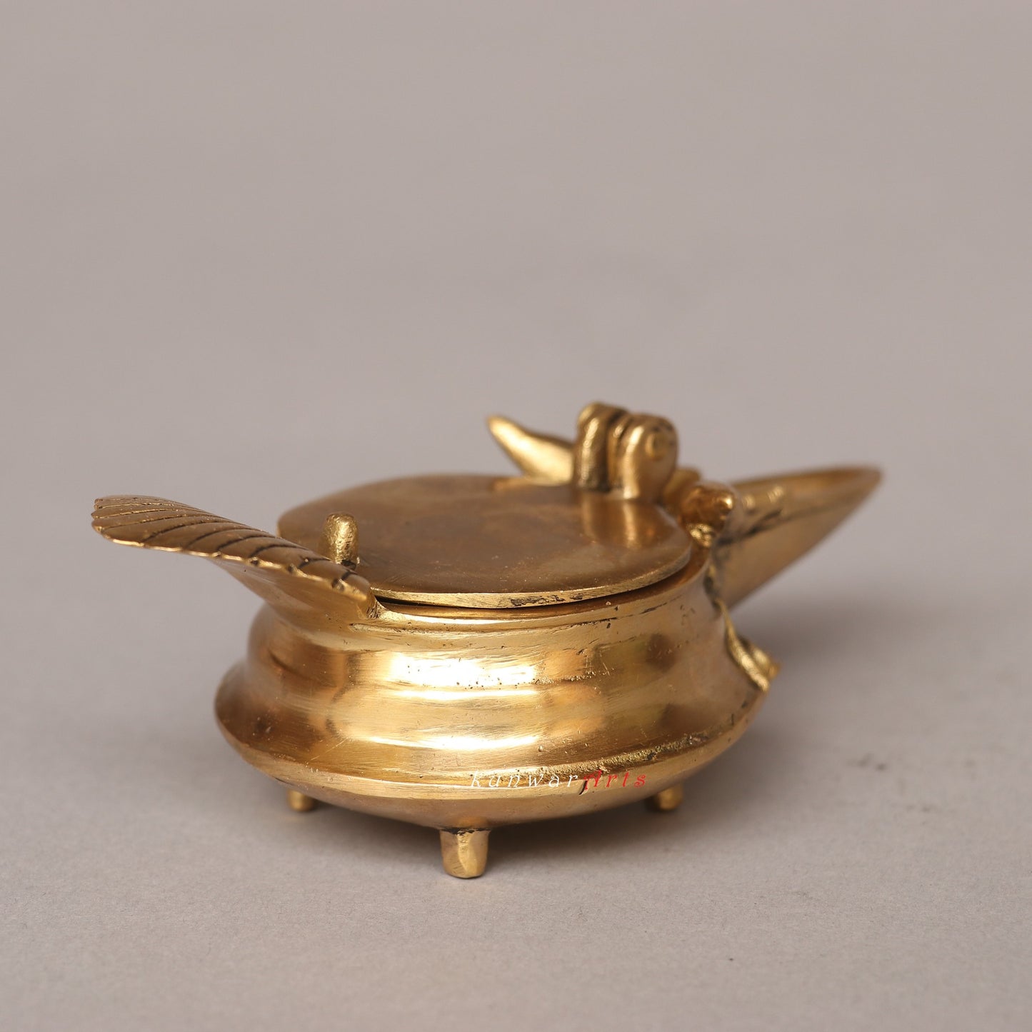 Brass Conch Oil Lamp Decorative Figurine