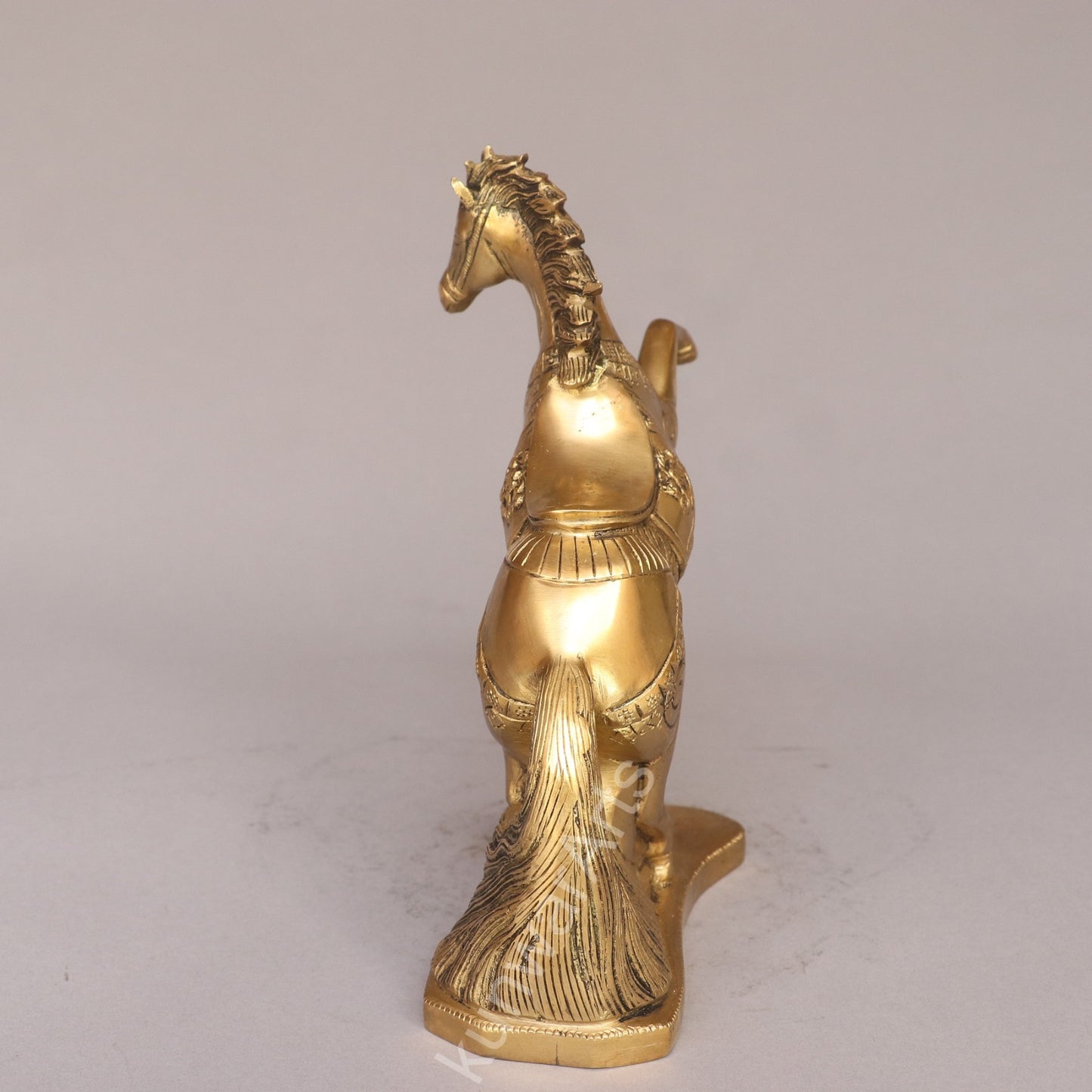 Brass Rearing Horse Figurine