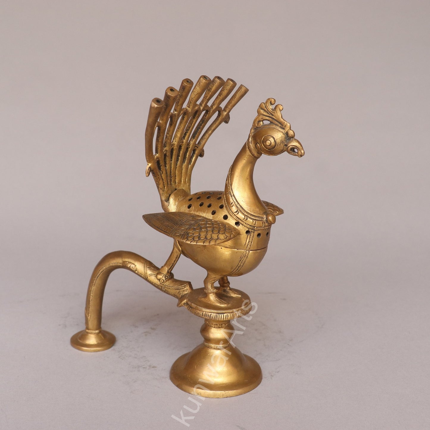 Peacock Incense Burner | Brass Agarbatti Stand