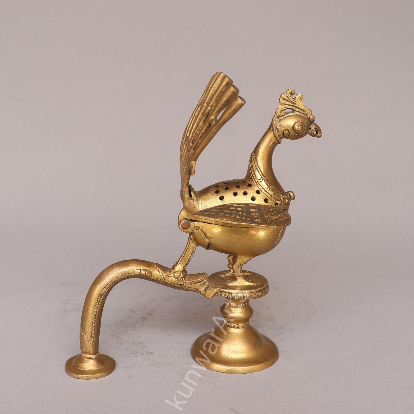 Peacock Incense Burner | Brass Agarbatti Stand