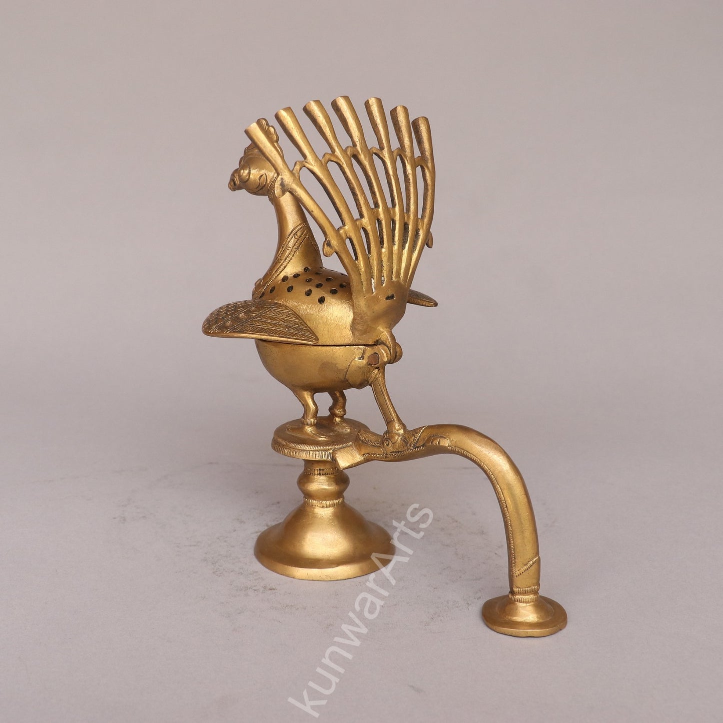 Peacock Incense Burner | Brass Agarbatti Stand