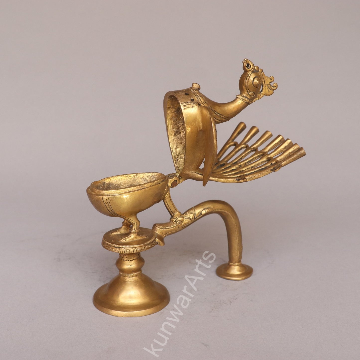 Peacock Incense Burner | Brass Agarbatti Stand