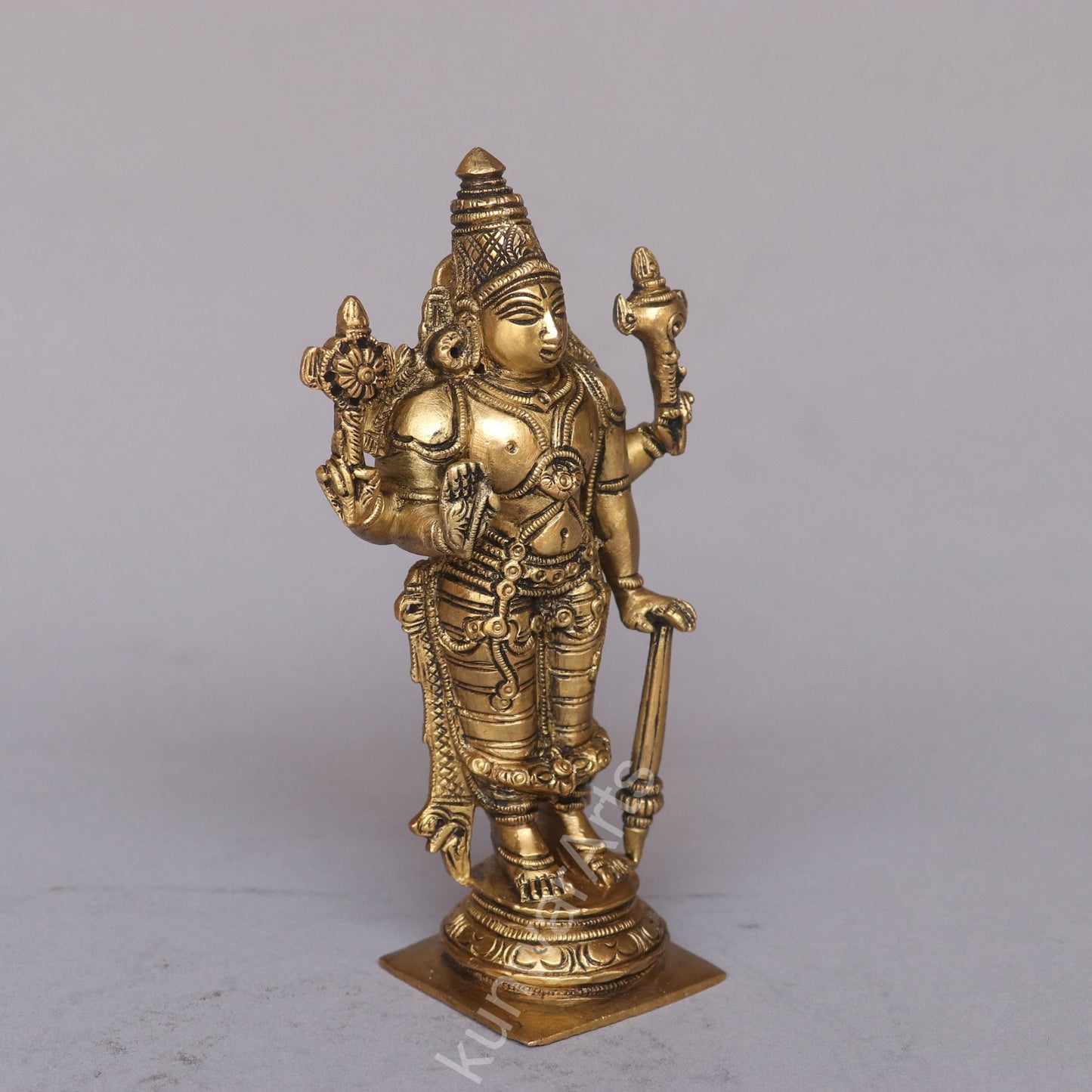 Brass Lord Vishnu Idol