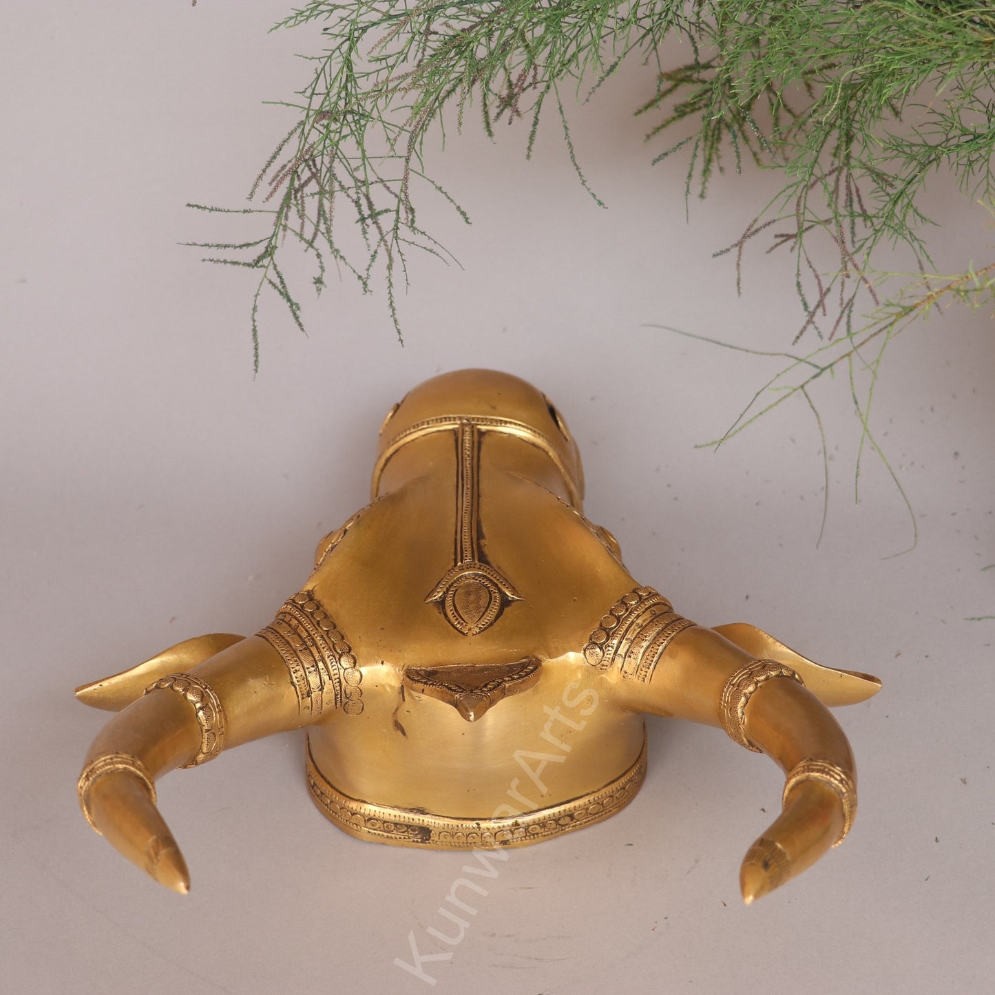 Decorative Brass Bull Mask Wall Hanging Accent