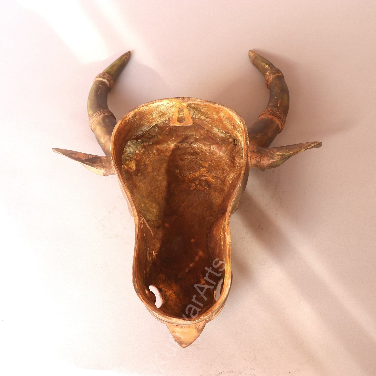 Brass Bull Mask Wall Hanging Décor Accent