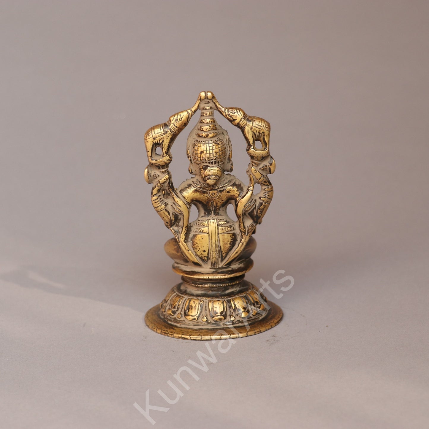 Brass Gaja Lakshmi Idol