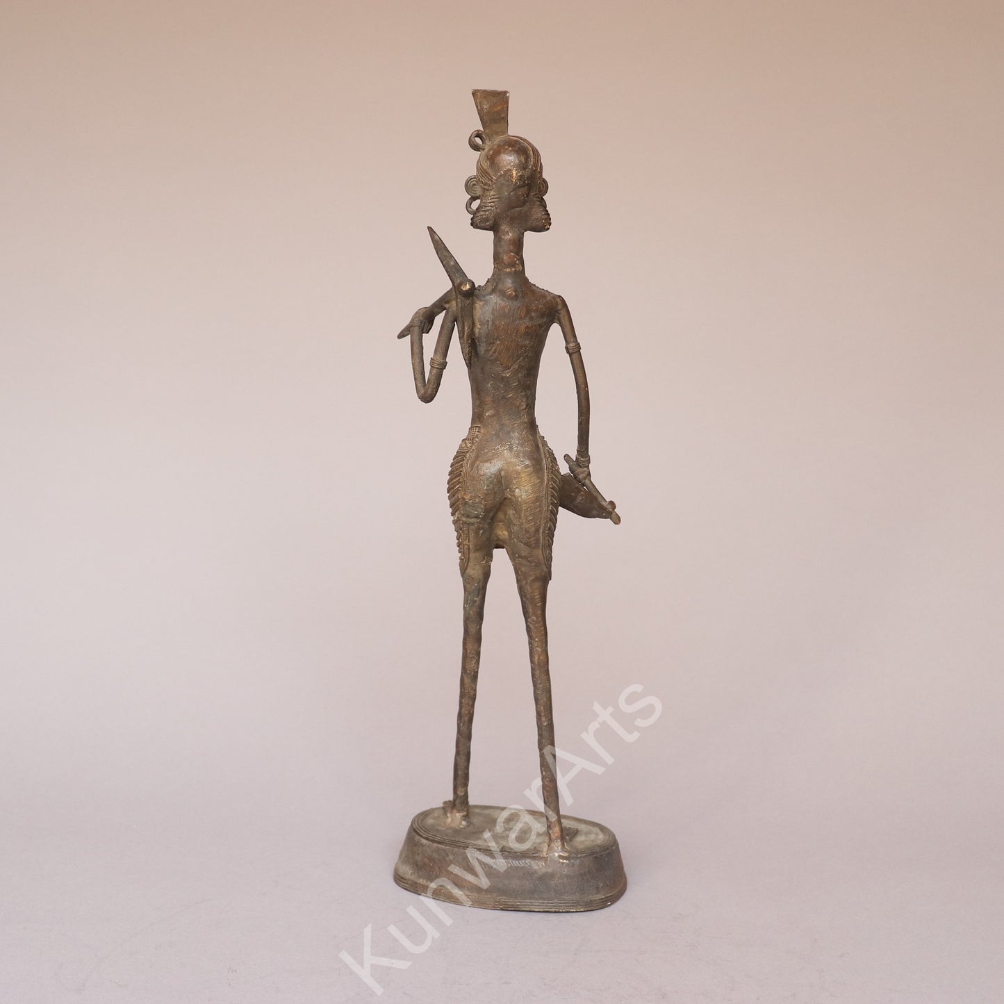 Tribal Dokra Farmer Figurine