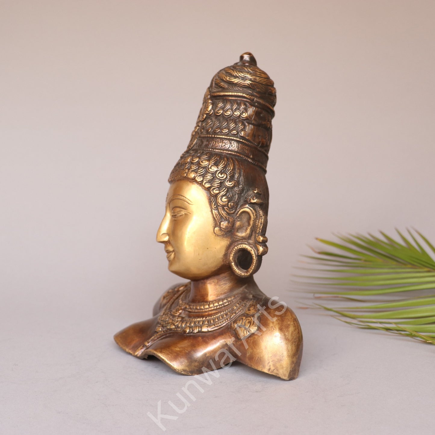 Brass Goddess Parvati Bust