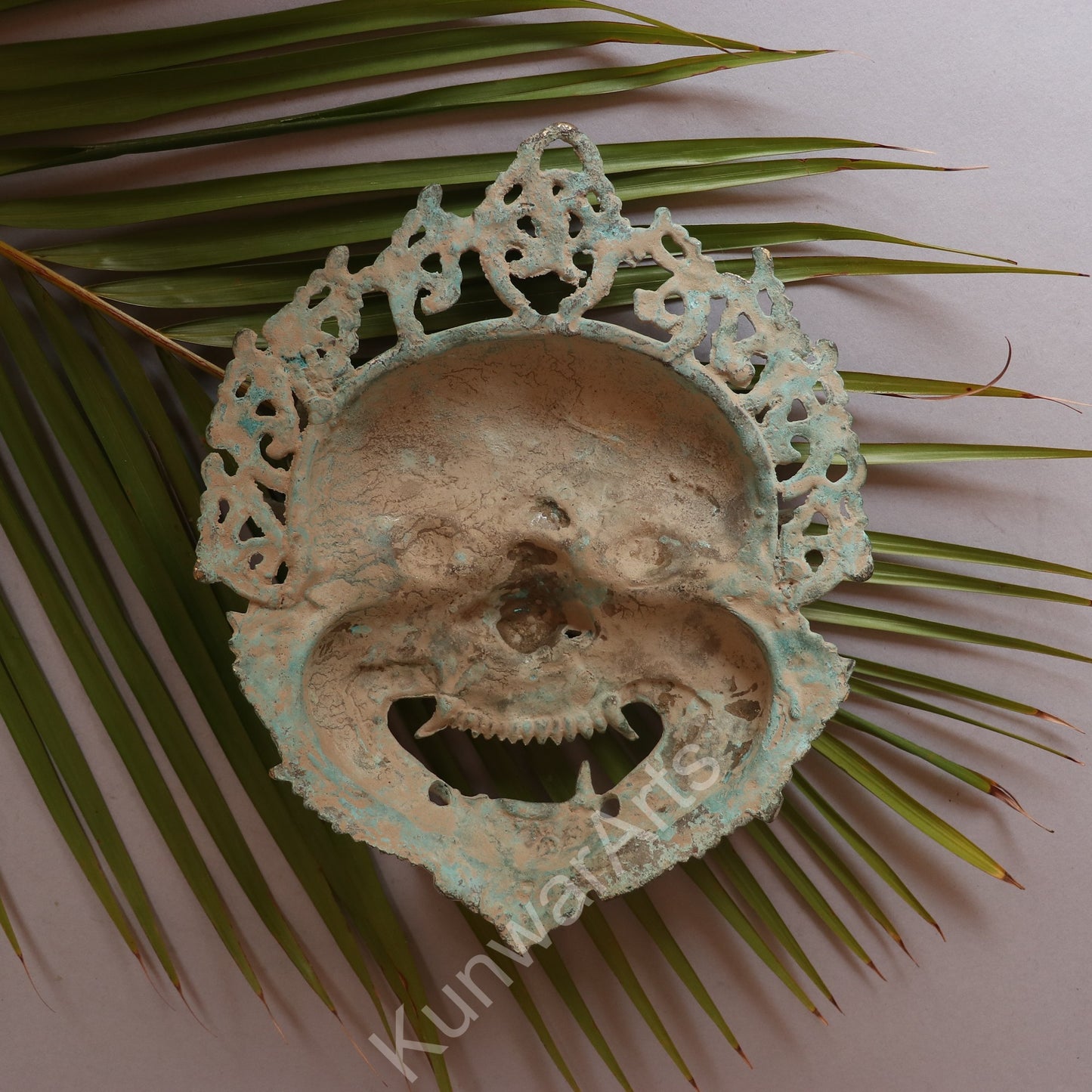 Brass Tribal Mask Wall Décor