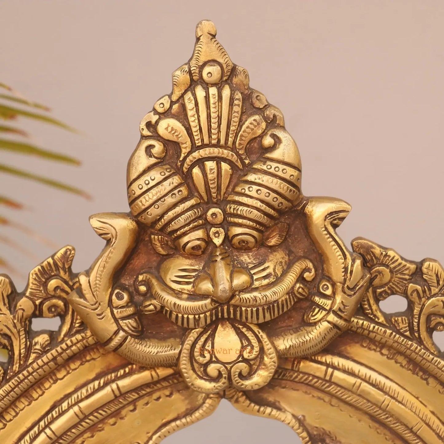 Brass Decor Puja Temple With Prabhavali Small kunwar arts