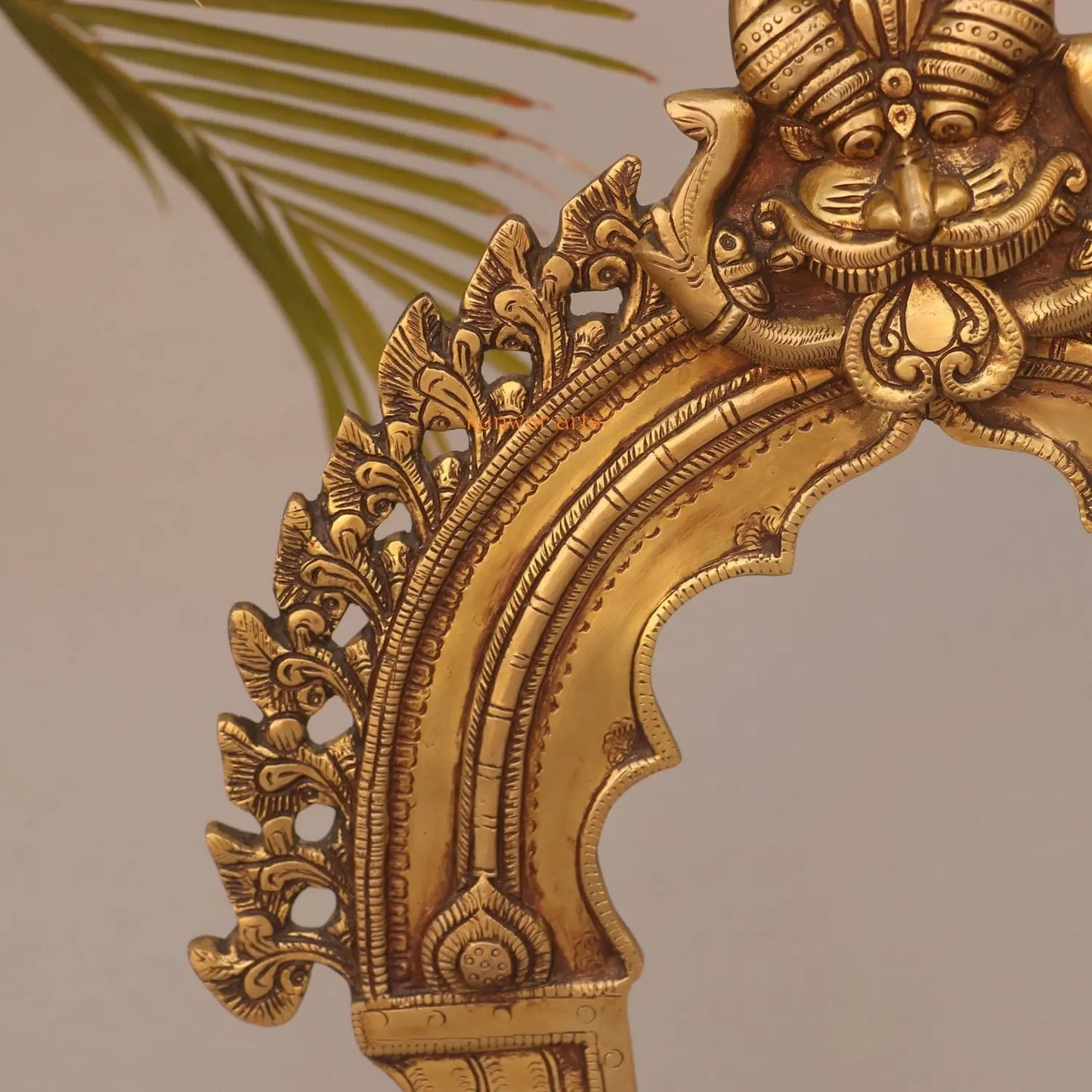 Brass Decor Puja Temple With Prabhavali Small kunwar arts