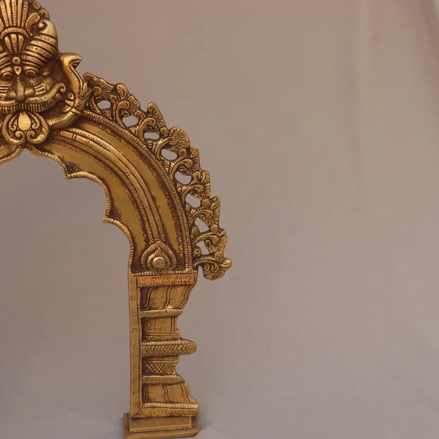Brass Decor Puja Temple With Prabhavali Small kunwar arts